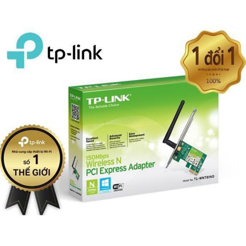 Bộ thu Wifi PCI Express Tp-Link TL-WN781ND - Hàng Chính Hãng