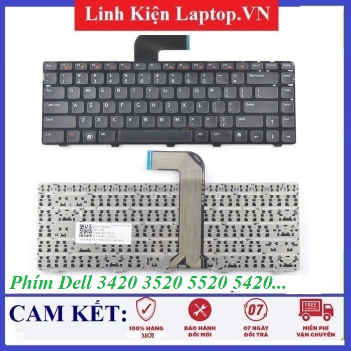 Bàn phím Dell inspiron 3420 3520 5520 5420 / XPS 15 L502X / Inspiron 14z N411Z N311Z