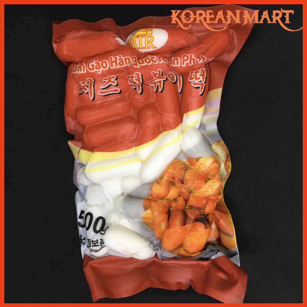 Combo 500g bánh gạo nhân phô mai Mir gói đỏ + 450g chả cá hàn quốc + 100g sốt tokbokki