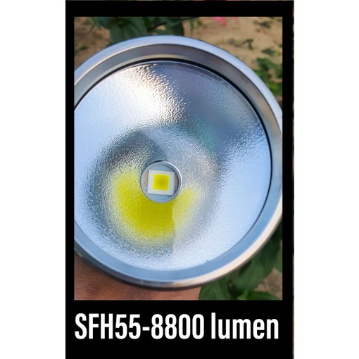 Đèn pin mod cao cấp SFP55/SFH55/ quang thông max 15000 lumen chóa sâu 5cm chiếu xa 800m