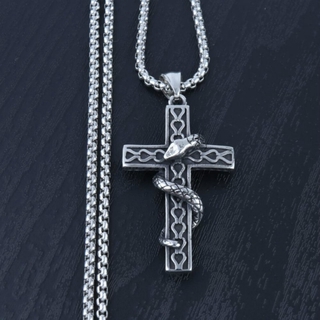 Dây chuyền mặt hình cây thánh giá và con rắn