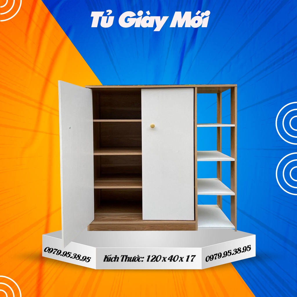 Tủ Giày Gỗ Có Cánh Đa Năng, Tủ Để Đồ Dùng Cá Nhân, Kệ Giày Gỗ dễ dàng lắp ráp kích thước 80x60x30cm