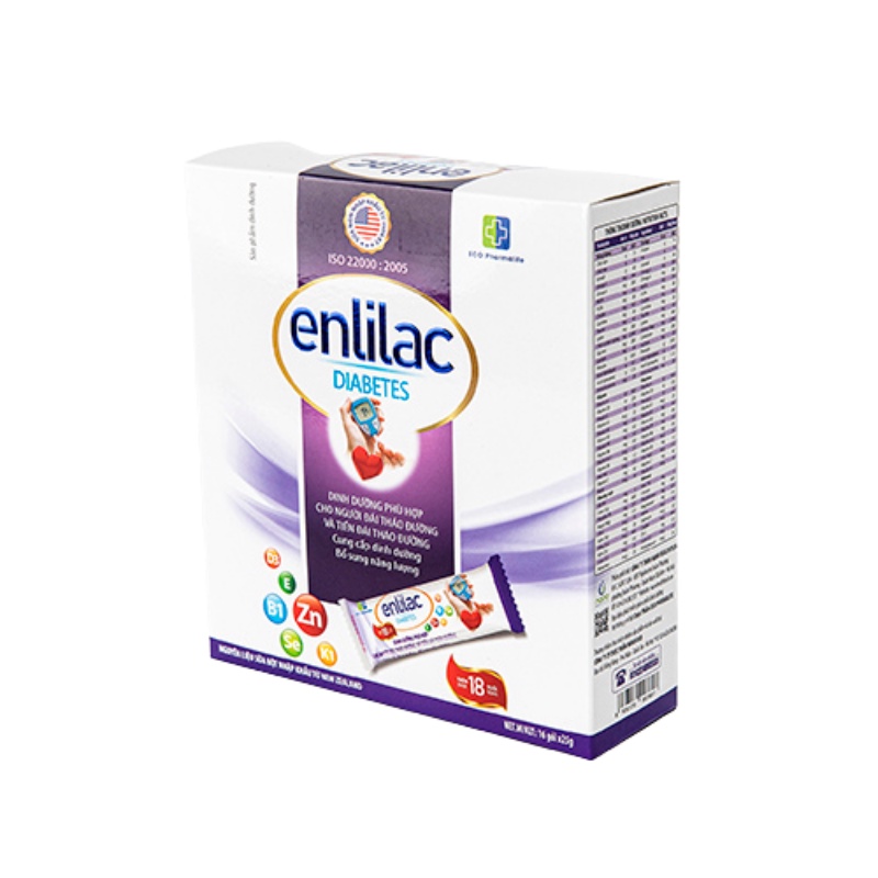 Sữa tiểu đường Enlilac Diabetes 2 Lon 400g dành cho người tiểu đường
