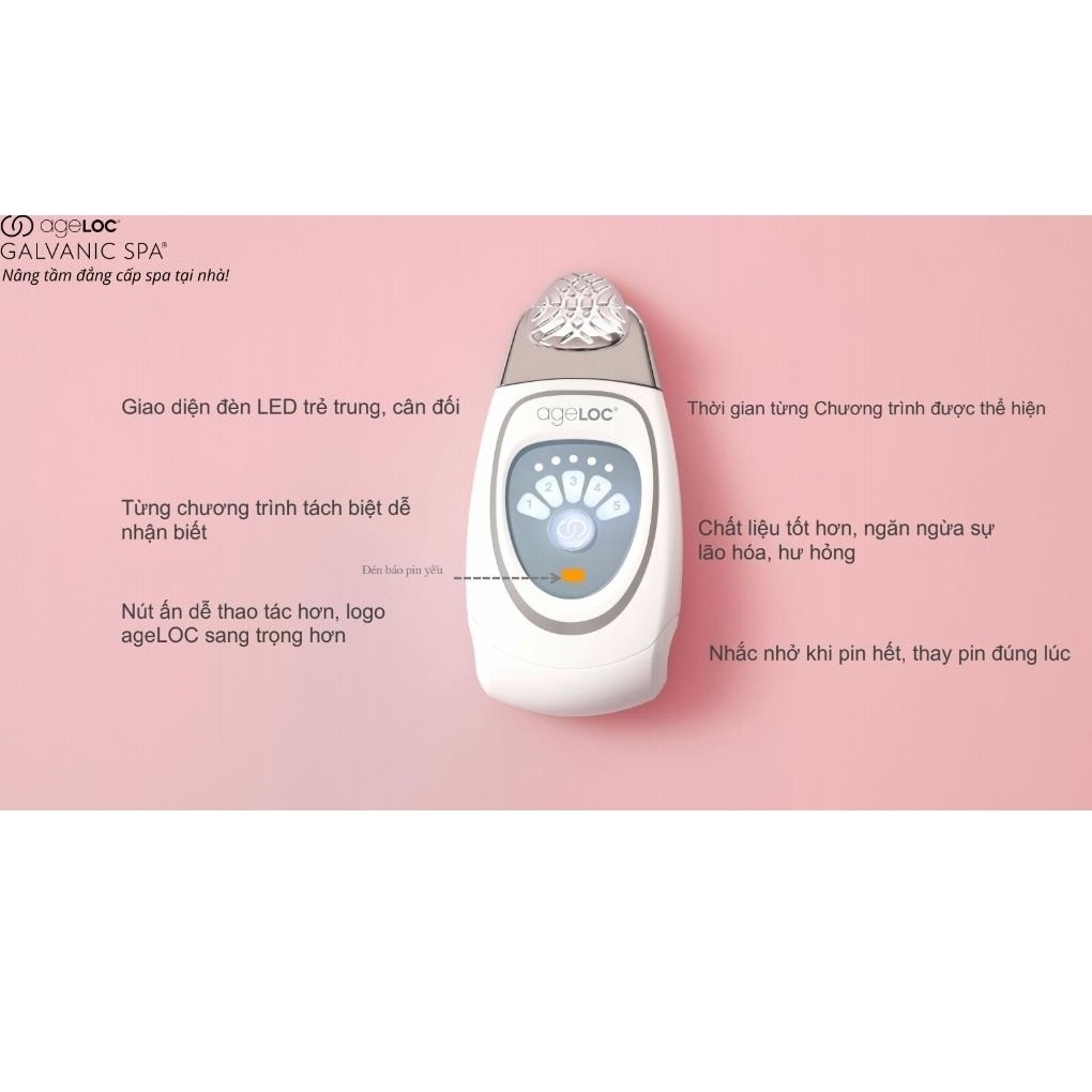 Bộ Máy Nâng Cơ Xóa Nhăn Chống Lão Hóa Nuskin Ageloc Galvanic Spa trẻ hóa làn da xử lý nám tàng nhang