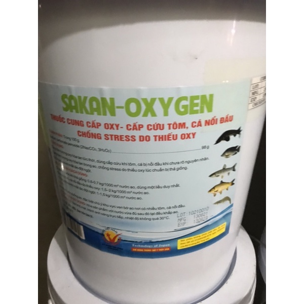 5 kg oxy Xô nuôi tôm cá, cấp cứu nổi đầu, ao thiếu oxy