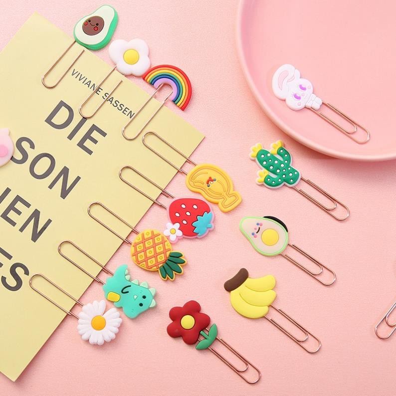 Kẹp giấy đánh dấu trang sách, Giấy Hình Trái Cây Dễ Thương Tiện Dụng Cho Văn Phòng