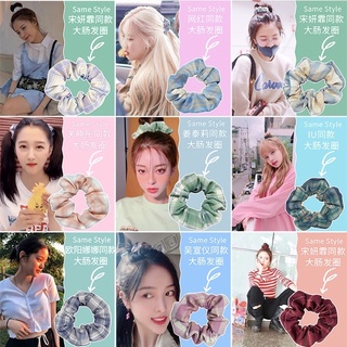 Dây cột tóc vải scrunchies phi bóng, đồ buộc tóc crunchies phụ kiện tóc chấm bi,vằn,báo