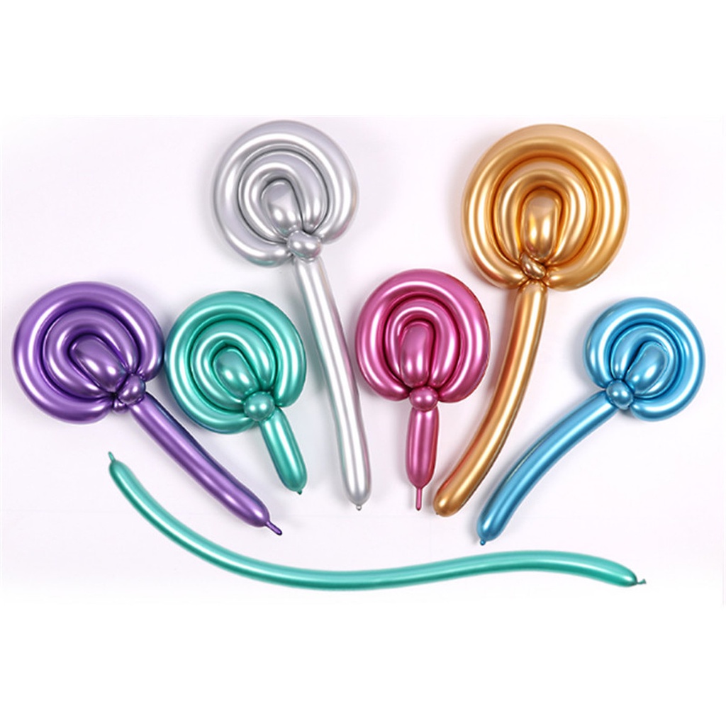 Giảm Giá Phổ Biến Set 10 Dải Kim Loại Dày Dài Nhiều Màu Sắc Trang Trí Bong Bóng Tiệc Sinh Nhật Đám Cưới Bán Sỉ