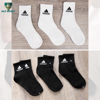 Set 3 đôi tất adidas cổ thấp, vớ thể thao ngắn cổ dệt kim coton cao cấp hạn chế mùi hôi