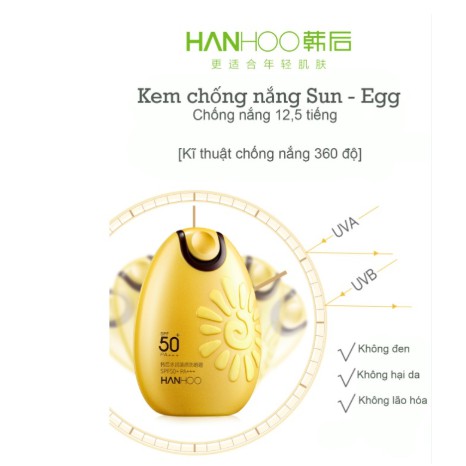 Kem Chống Nắng Cấp Ẩm Sáng Da Hanhoo Nhập Khẩu Chính Hãng