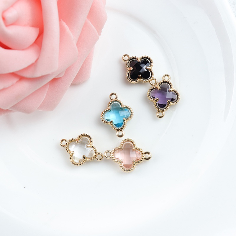 Set 5 Mặt Vòng cổ Hình Cỏ Bốn Lá DIY