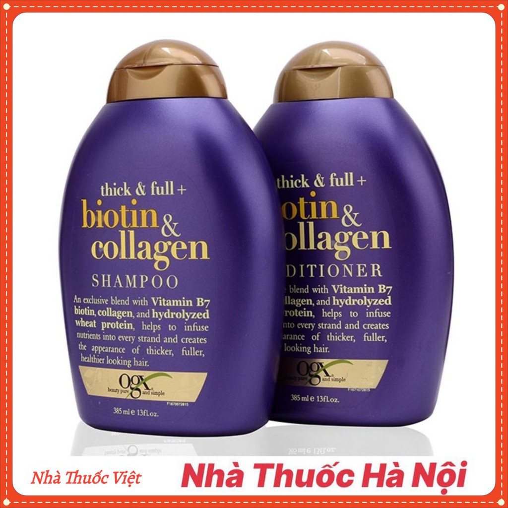 Cặp dầu gội Biotin & Collagen - Chống rụng gẫy tóc 385ML