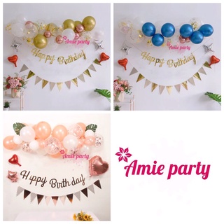 Set trang trí sinh nhật hàn quốc phong cách đơn giản