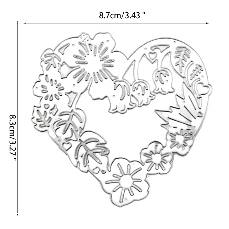 Khuôn Cắt Giấy Kim Loại Hình Hoa / Trái Tim