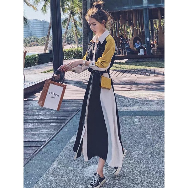 Váy sơ mi giả jeans