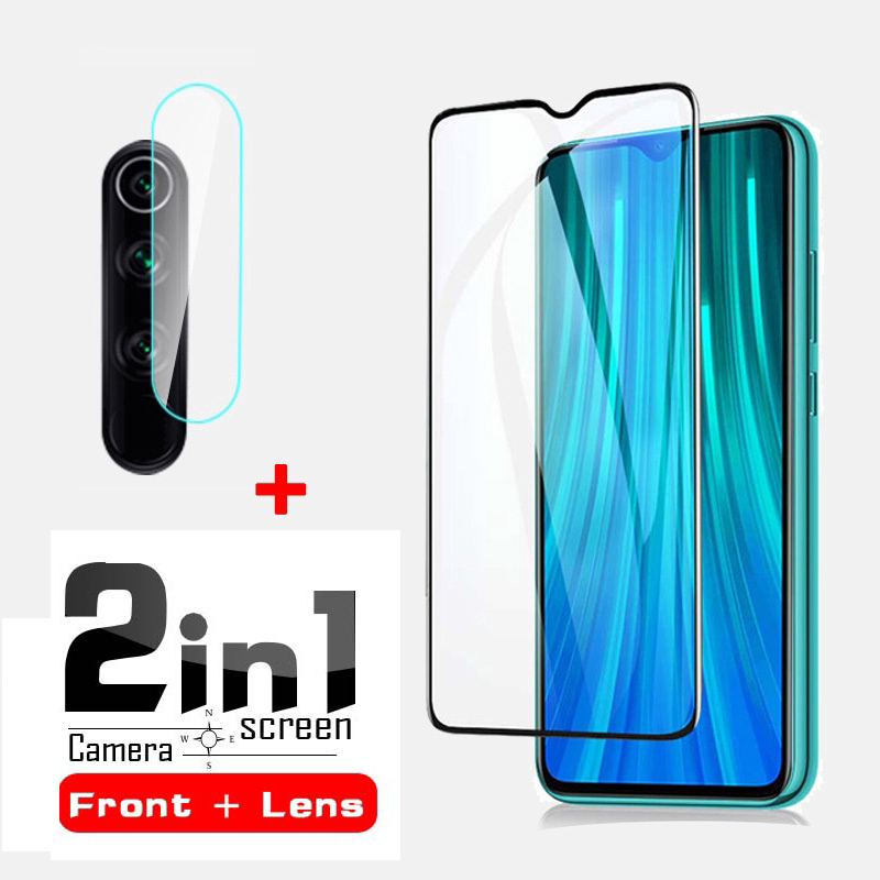 Redmi 8 Tempered Glass Full Coverage Glass Film For Xiaomi Redmi 8 8A 9A 9C Note 9 8 7 6 K20 Pro 7A Screen Protector and Camera Lens Glass Protector