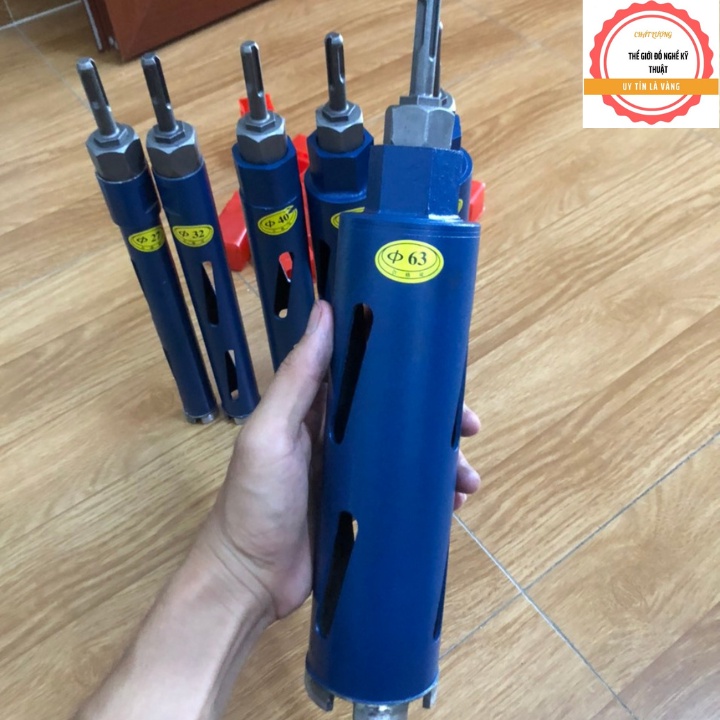 Mũi Khoan Rút Lõi Khô Phi mm dài 250mm chuyên dùng cho thợ điều hòa, điện nước mũi rút lõi