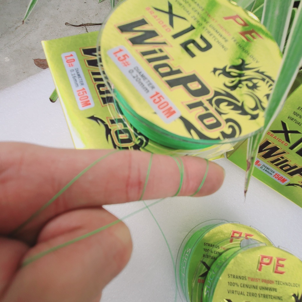 Dây dù câu cá Dù PE Lure X12 Wild Pro 150m Dù Câu Lure Chuyên Nghiệp