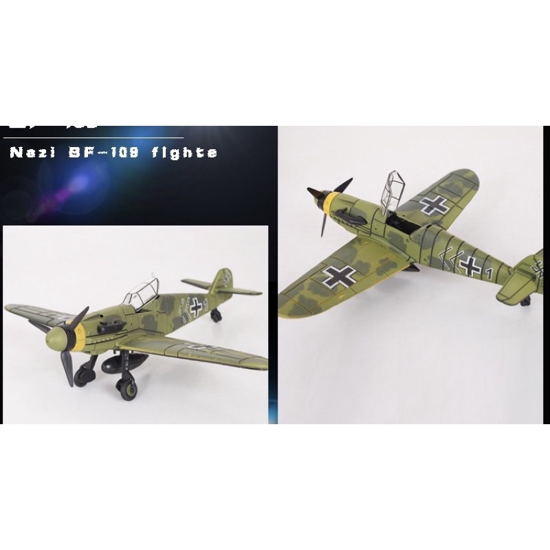 Đồ Chơi Mô Hình Lắp Ráp 4D Model Nhựa Tỷ Lệ 1/48 Máy Bay Tiêm Kích Messerschmitt BF 109 Đức Trong Thế Chiến II