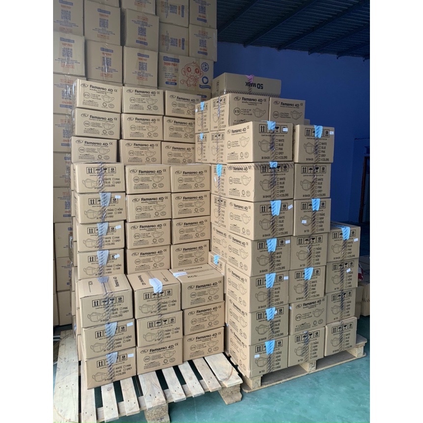 Combo 50 Cái Khẩu Trang Y Tế 4D KF94 Nam Anh Famapro Bịch 10 Cái