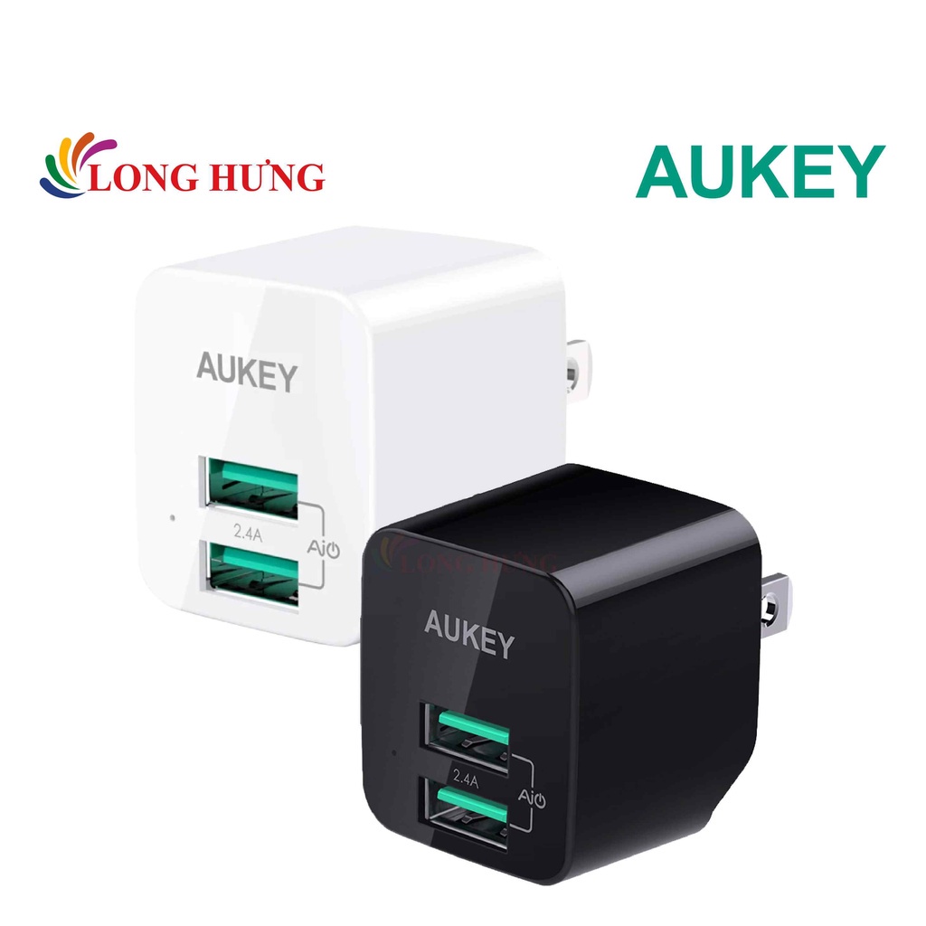✈✇Cốc sạc Aukey 2USB 2.4A PA-U32 - Hàng chính hãng
