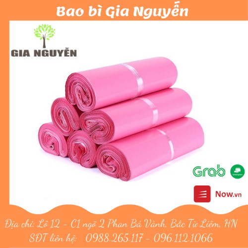 Túi đóng gói hàng kích thước 28x42 màu hồng - bao bì Gia Nguyễn