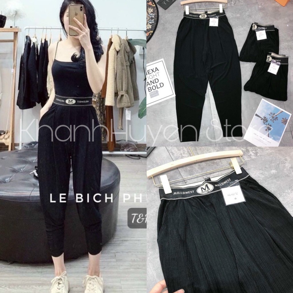 [HOT] QUẦN BAGGY CẠP CHUN CHỮ SIÊU MÁT_ Quần Bom Cạp Chun Hot Hit