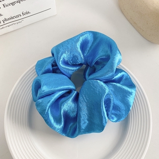 Dây cột tóc vải lụa chiffon màu xanh dương