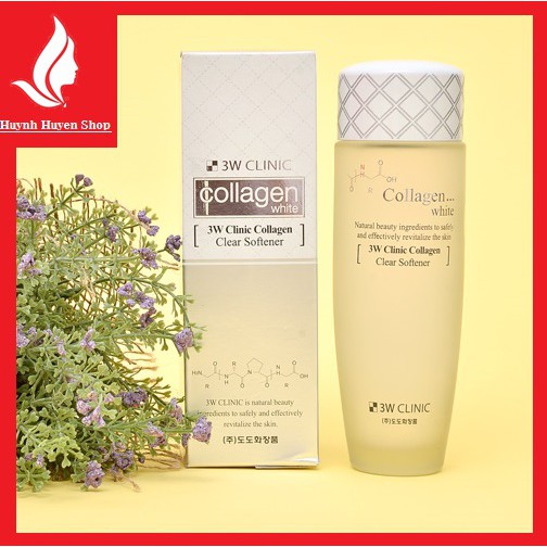 [chính hãng] Nước hoa hồng trắng da 3W Clinic Collagen White 150ml