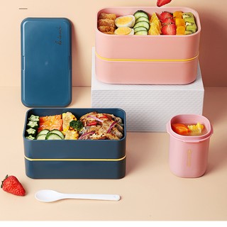 Hộp cơm văn phòng hộp cơm 2 tầng nhựa cao cấp