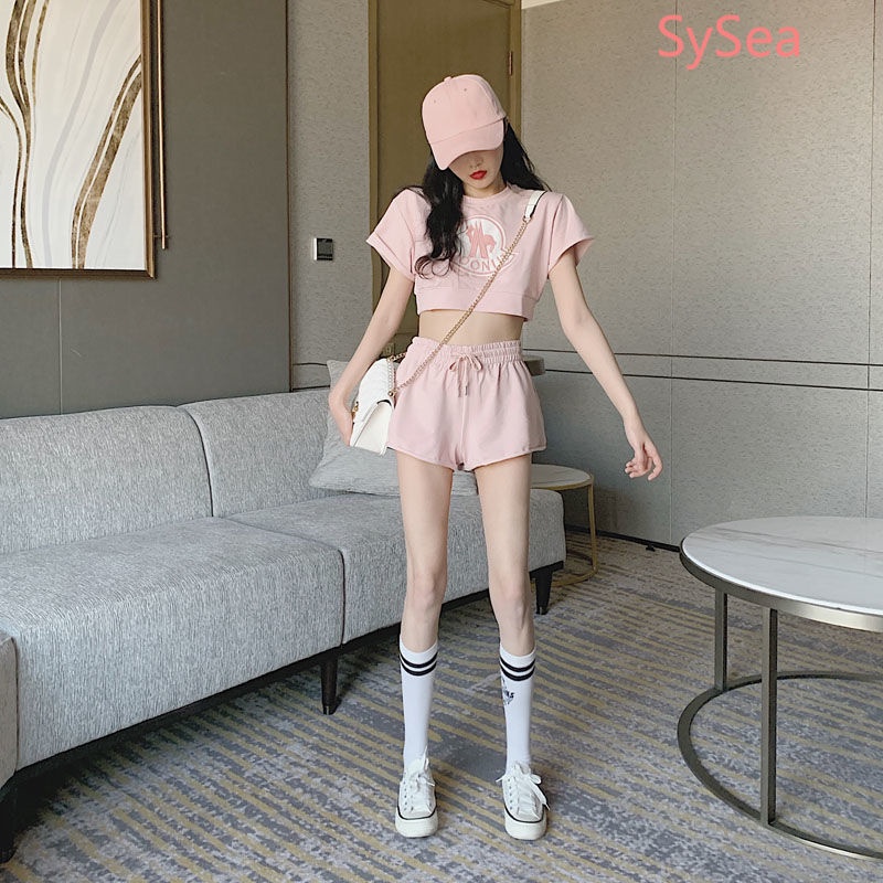 Bộ Đồ Thể Thao Thêu Họa Tiết Thời Trang Mùa Hè Hàn Quốc Dành Cho Nữ