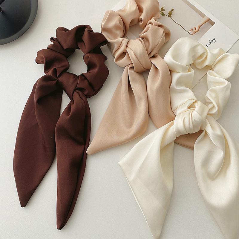 Fashion Retro Bow Hair Tie Korean Ribbon Ribbon Headband Tie Hair Head Rope Hair Accessories