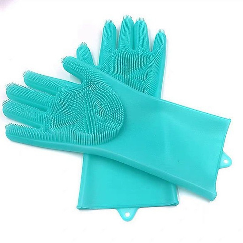 [Sale sốc] Bộ Găng tay rửa bát Silicone 2 trong 1 Đa năng - Tạo bọt thông minh, Siêu Dai, Cách nhiệt thần thánh