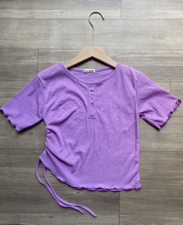 Áo cuốn biên phối nút, rút bên (aL)