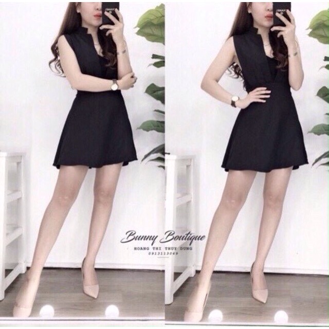 [Kèm ảnh thật] Đầm xoè phong cách Hàn Quốc