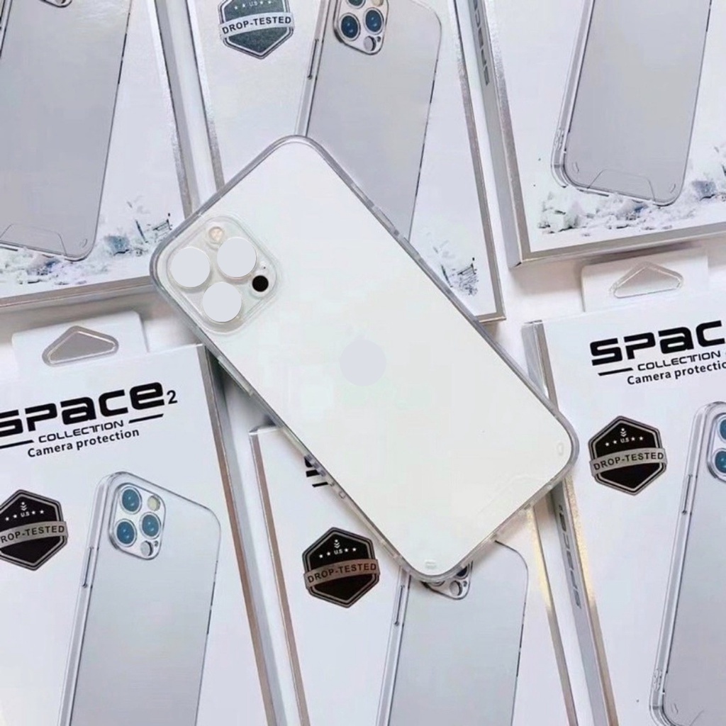 Ốp Lưng iPhone Space Trong Cạnh Vuông Không Ố Màu 6/6plus/6s/6splus/7/7plus/8/8plus/x/xr/xs/11/12/13/pro/max/plus/promax