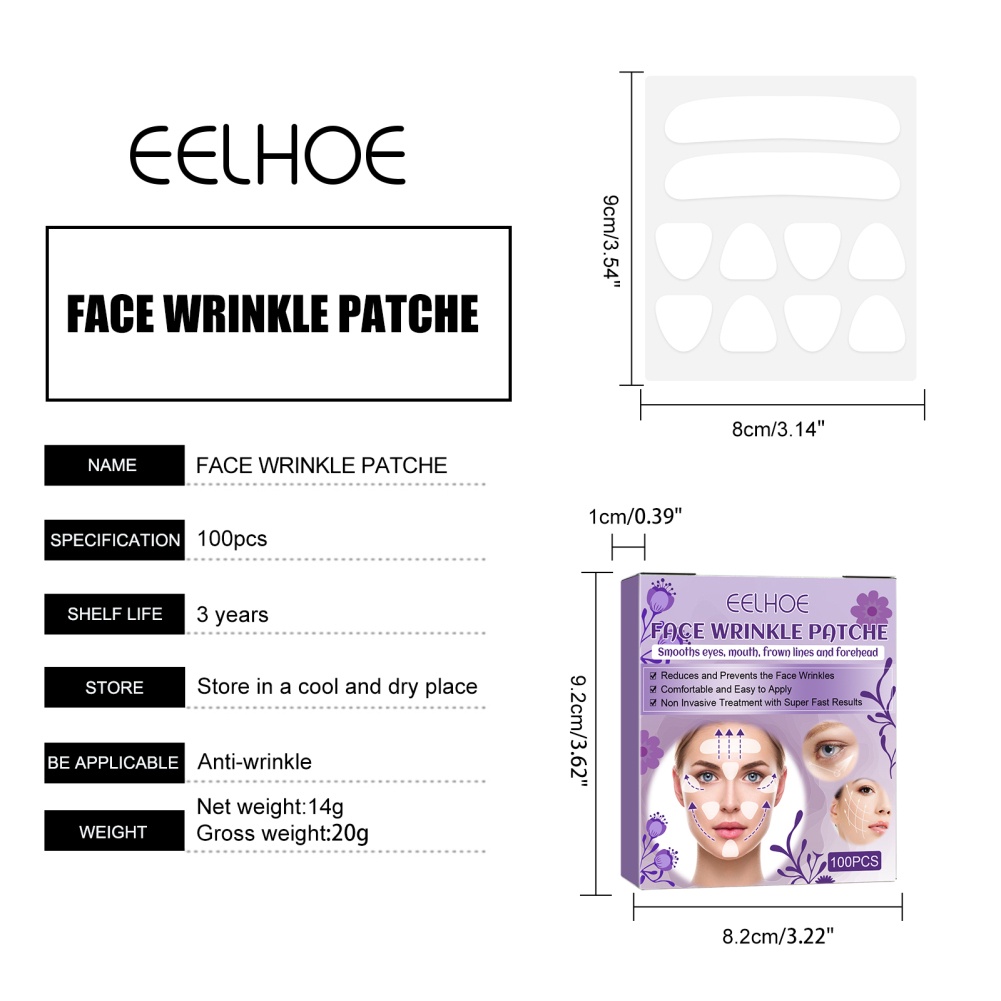 Hộp 100 miếng dán nâng cơ da mặt trán ANNIES kéo giãn loại bỏ nếp nhăn hiệu quả