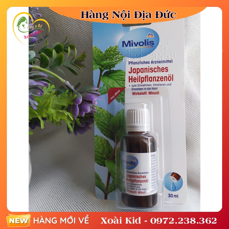 Tinh Dầu Bạc Hà Mivolis Japanisches Heilpflanzenol 30 ml NỘI ĐỊA ĐỨC