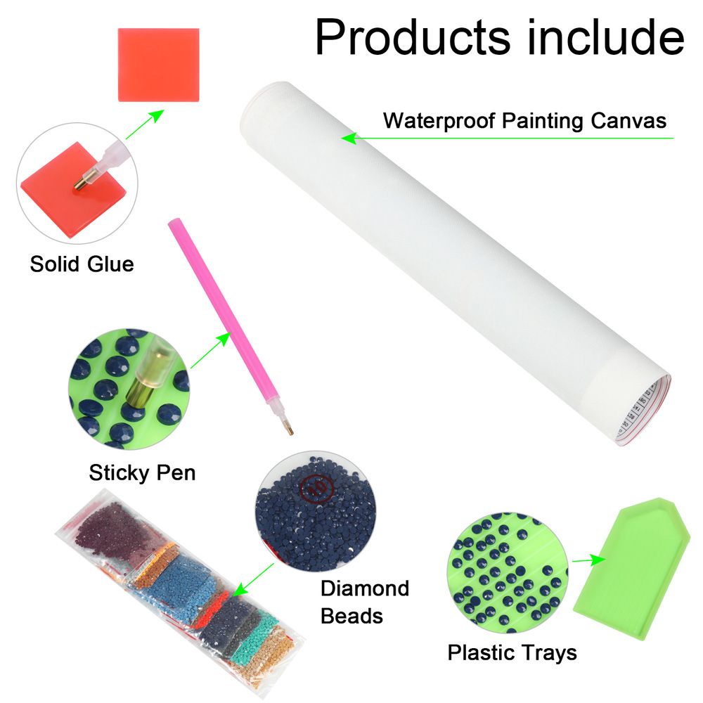 Bộ tranh đính đá 5D họa tiết mặt trăng mặt trời độc đáo DIY dùng trang trí nhà cửa | BigBuy360 - bigbuy360.vn