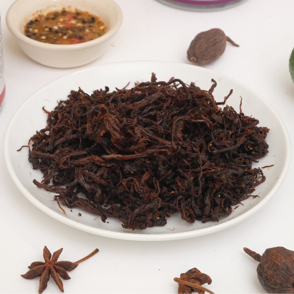 Thịt trâu khô xé sợi VIETGOURMET, Trâu gác bếp vị tây bắc sấy công nghiệp không chất bảo quản, hương vị tây bắc