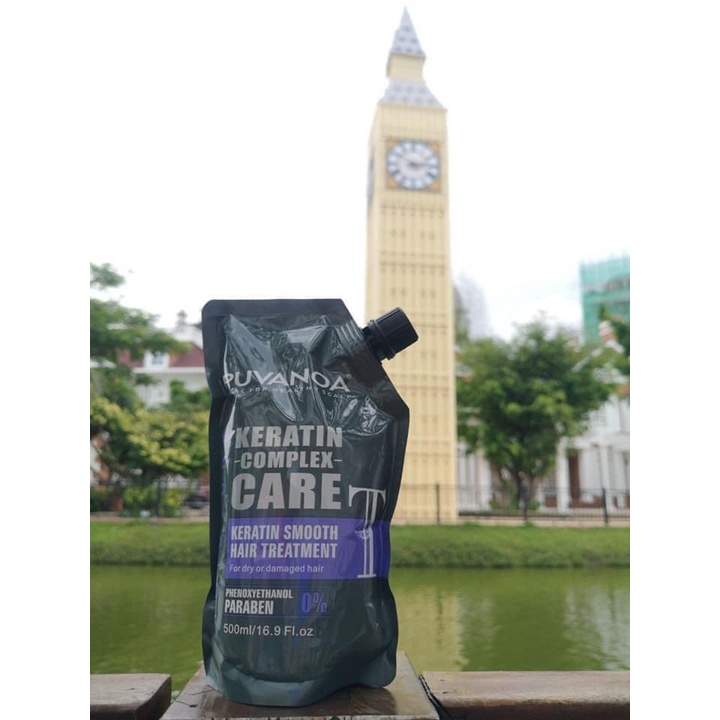 HẤP TÚI COLLAGEN KERATIN PUVANOA SIÊU MỀM MƯỢT 500ML