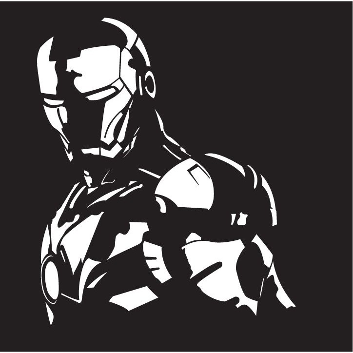 Logo in áo, ủi áo trực tiếp iron man, sticker patch logo