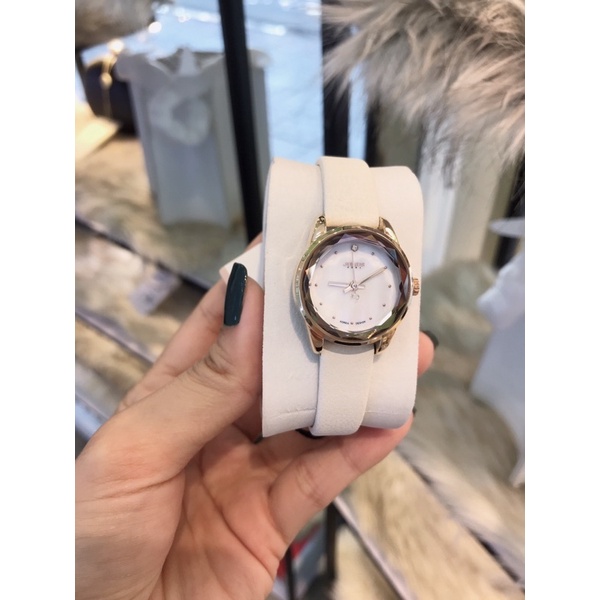 Đồng Hồ Nữ JA-723B Julius Hàn Quốc Dây Da (Trắng)