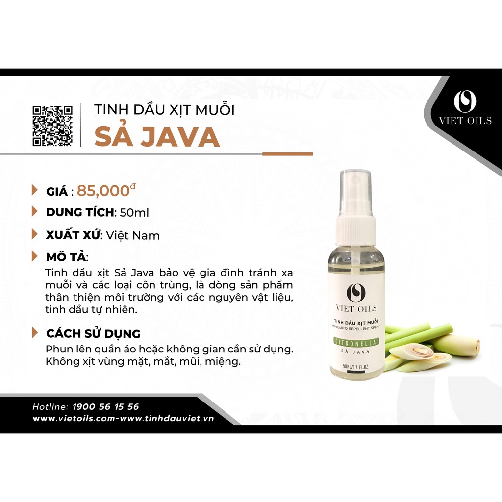 Tinh dầu xịt muỗi VietOils 50ml