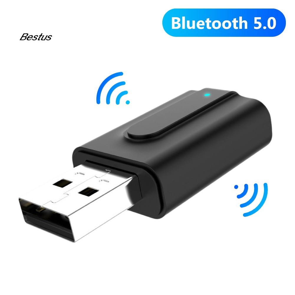 Usb Truyền Nhận Tín Hiệu Bluetooth 5.0 2 Trong 1 Cho Pc Laptop Loa Box