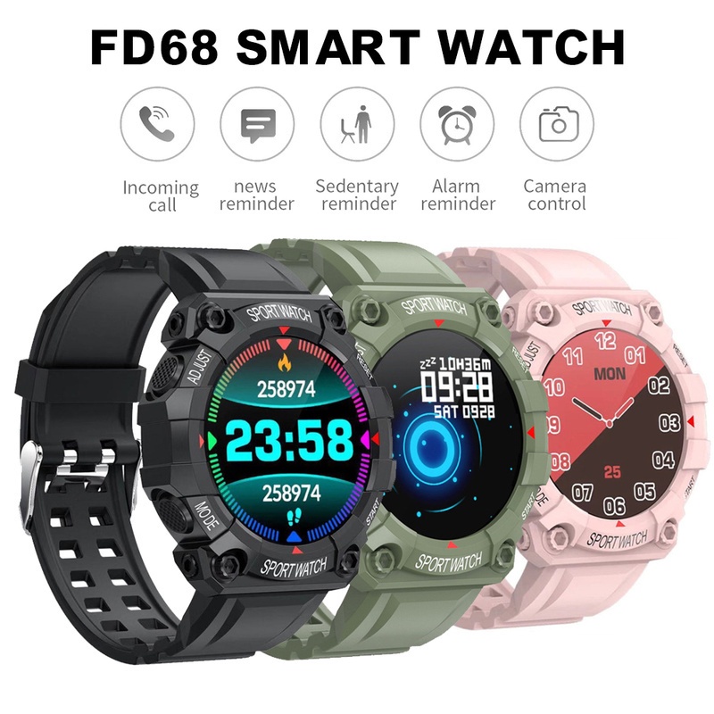 Đồng Hồ Thông Minh FD68S Hỗ Trợ Theo Dõi Sức Khỏe Kèm Phụ Kiện