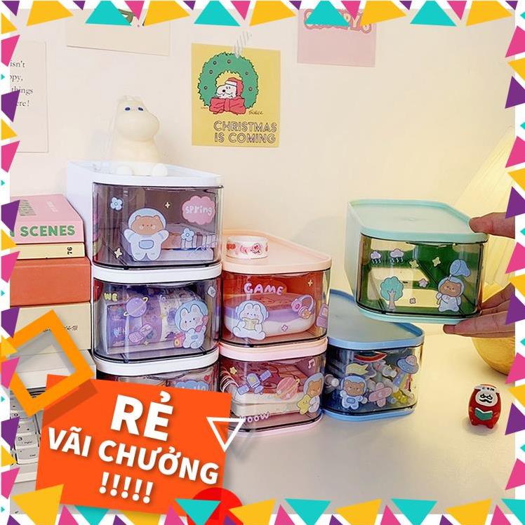 Hộp Nhựa Đựng Đồ Có Ngăn Kéo Trong Suốt, Có Thể Xếp Chồng Lên Nhau [Hàng Loại 1]