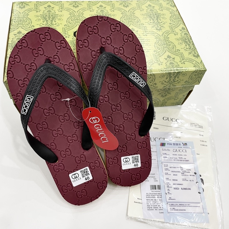 Dép kẹp nam xỏ ngón Gucci cao cấp. đế cao su siêu chắc chắn bền bỉ êm ái thời trang cá tính.