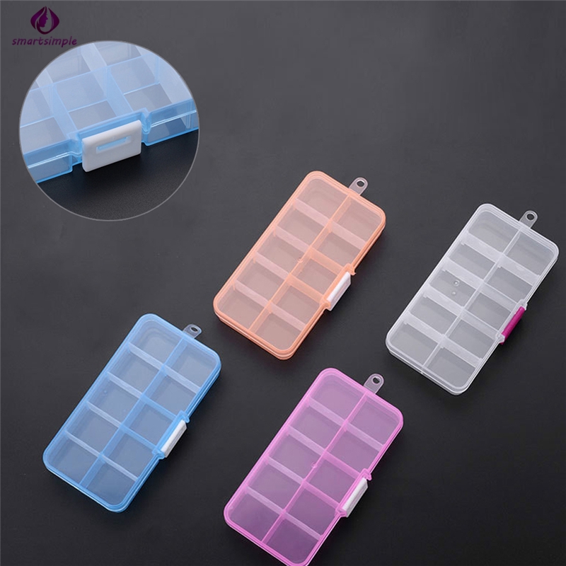 Hộp Nhựa 10 Ngăn Đựng Trang Sức Tiện Lợi
