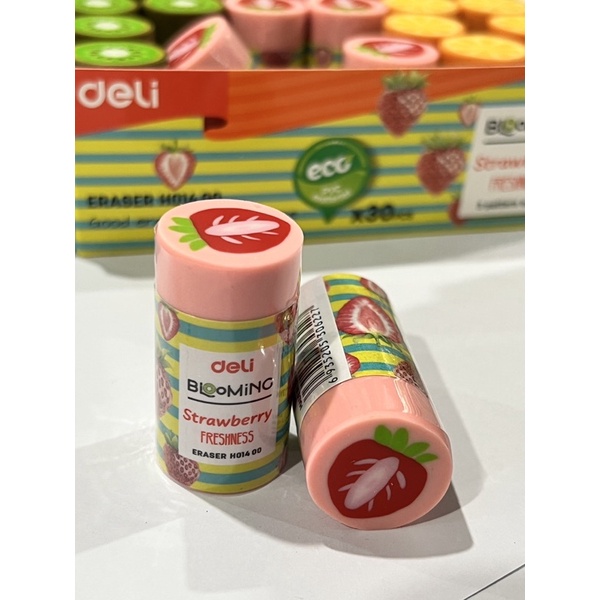 Tẩy 2B-Deli hình trái cây-Combo 3chiếc